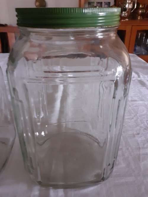 2  BEAUTIFUL BIG OLD SWEETS JARS for 1 bid