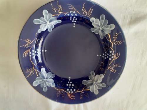 RARE ANTIQUE OPAQUE DE SARREGUEMINES PLATE