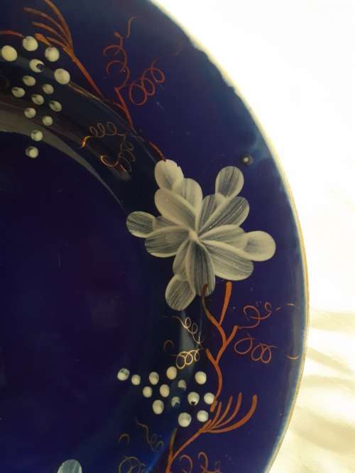 RARE ANTIQUE OPAQUE DE SARREGUEMINES PLATE