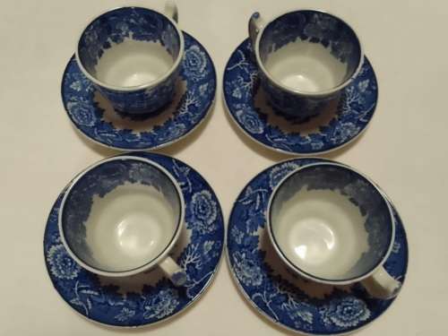 4 ENOCH WOODS ENGLISH SCENERY ESPRESSO DUOS FOR 1 BID