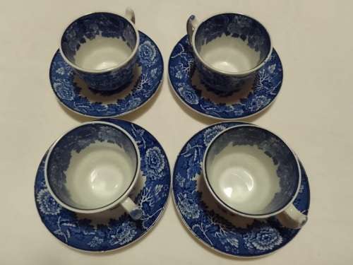 4 ENOCH WOODS ENGLISH SCENERY ESPRESSO DUOS FOR 1 BID