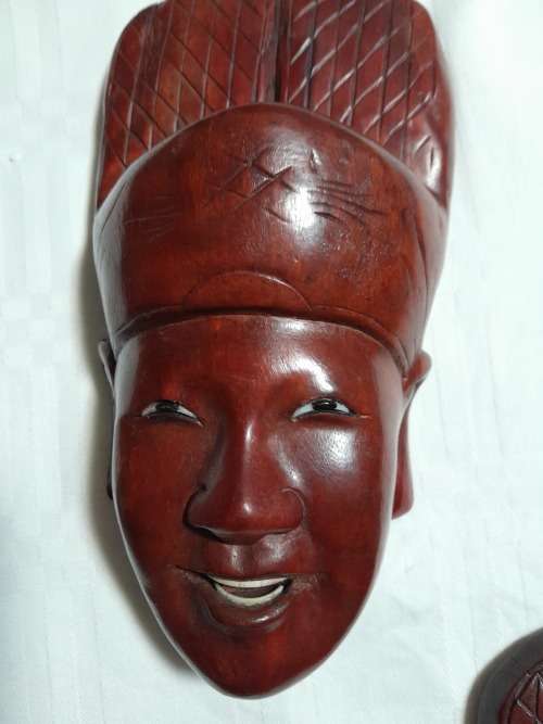 5 EASTERN ROSEWOOD MASKS/ PLAQUES