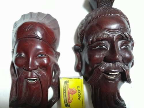 5 EASTERN ROSEWOOD MASKS/ PLAQUES