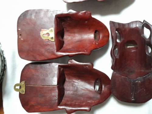5 EASTERN ROSEWOOD MASKS/ PLAQUES