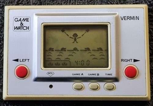RARE!! NINTENDO GAME AND WATCH VERMIN (MT03) 1980