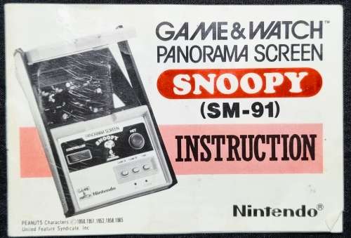 NINTENDO GAME AND WATCH PANORAMA SCREEN SNOOPY (SM91)
