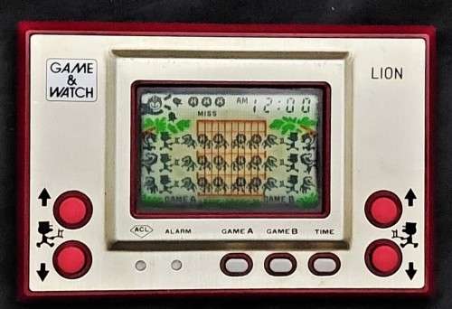 RARE!! NINTENDO GAME AND WATCH LION (LN-08) GOLD SERIES