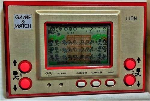 RARE!! NINTENDO GAME AND WATCH LION (LN-08) GOLD SERIES