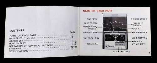 NINTENDO GAME AND WATCH PANORAMA SCREEN SNOOPY (SM91)