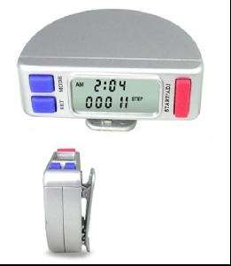 Bargain three buttons half round alarm clock pedometer. Two on offer!!