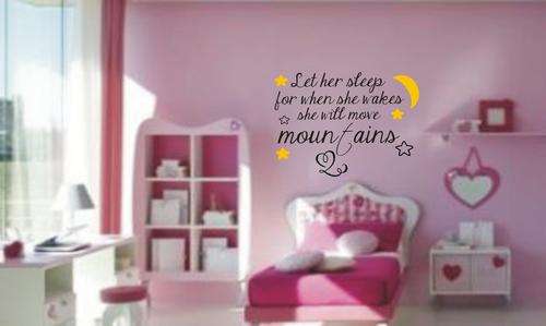 Vinyl decal let her sleep