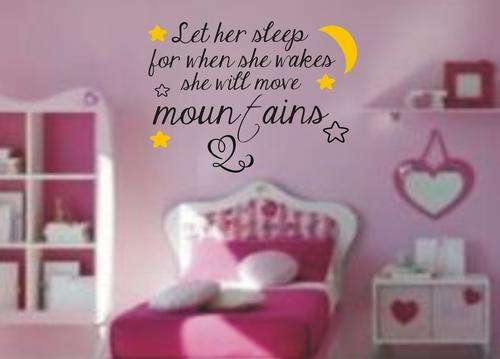 Vinyl decal let her sleep