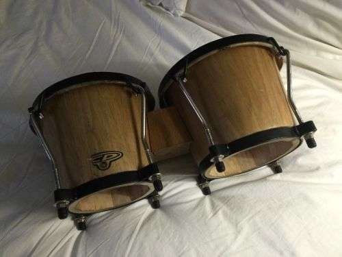 LP CP Traditional Bongos, Natural Wood, all photos are of the actual bongos for sale.