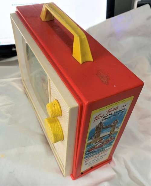 Fisher Price toy, Two Tune TV 60s, collectors!