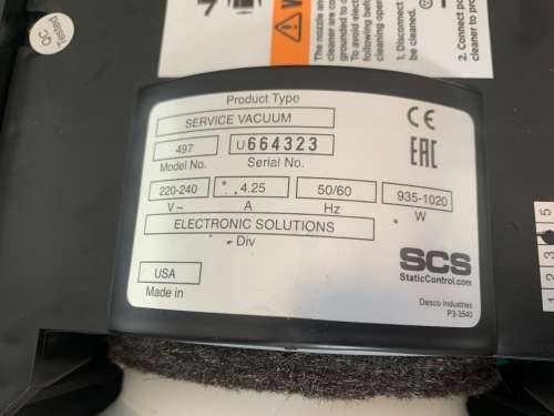 Electronic Service Vacuum, retails for over R5000