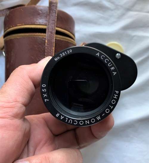 Great and super clear, Accura Photo-Monocular Binoculars 7x50 with Leather Case.