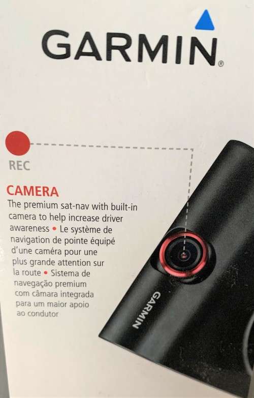 Garmin nuviCam LMT with an integrated dash camera.