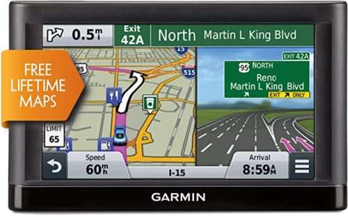 Garmin Nuvi 65 with free lifetime map updates.