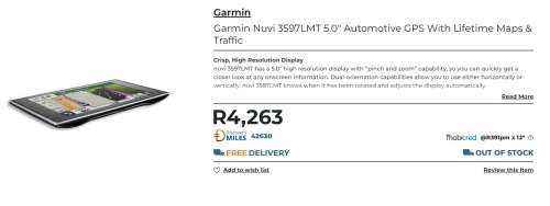 Garmin Nuvi 3597LMT 5.0` Automotive GPS With Lifetime Maps & Traffic