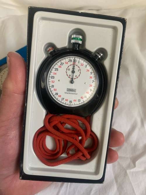 Tag Heuer Leonidas Trackmaster collectors stopwatch from the 1970s