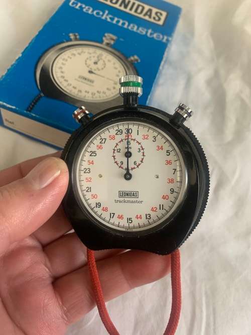 Tag Heuer Leonidas Trackmaster collectors stopwatch from the 1970s