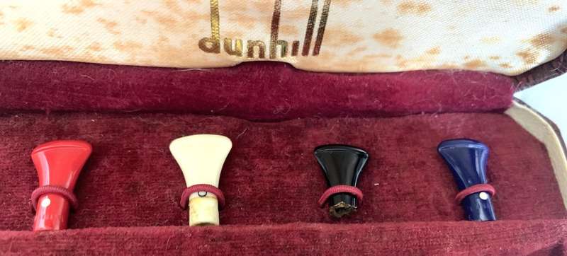 Dunhill silver cigarette holder, in box.