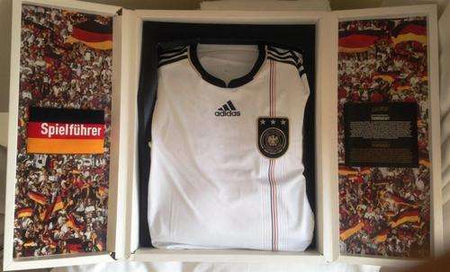 German adidas World Cup 2010 TECHFIT jersey, new in box with captains armband. Size Large.