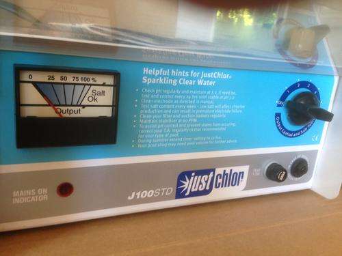 Swimming pool salt chlorinator, JUSTCHLOR J100STD COMPLETE, brand new!
