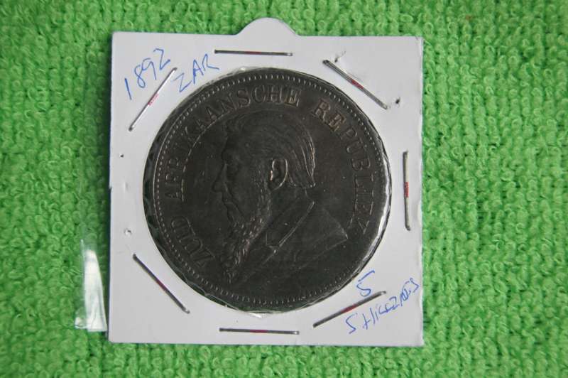 1892 ZAR 5 Shillings SS