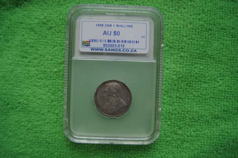 1896 ZAR 1 Shilling - SANGS AU 50