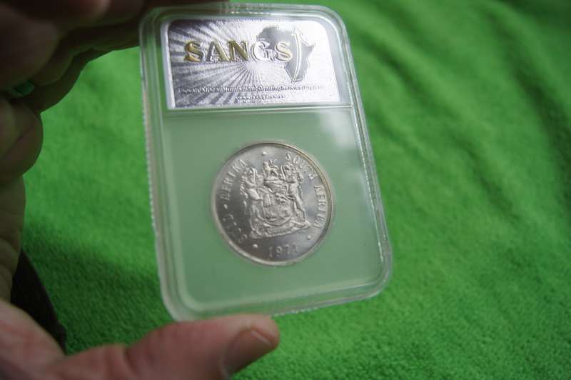 1974 South Africa R1 Silver - SANGS PF65