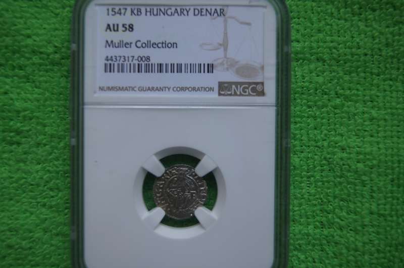 1547 KB Hungary Denar - NGC AU 58