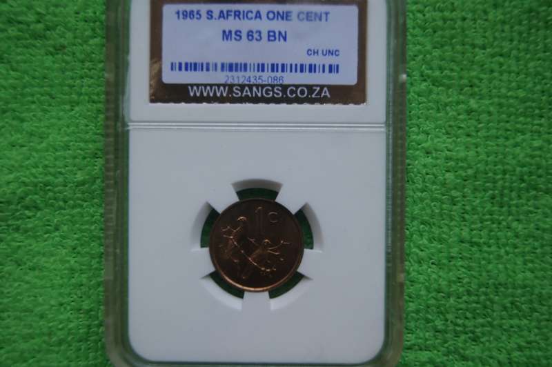 1965 South Africa 1c English - SANGS MS 63