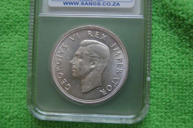 1947 South Africa 5 Shillings - SANGS AU 55