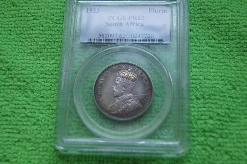1923 South Africa Florin - PCGS PF62
