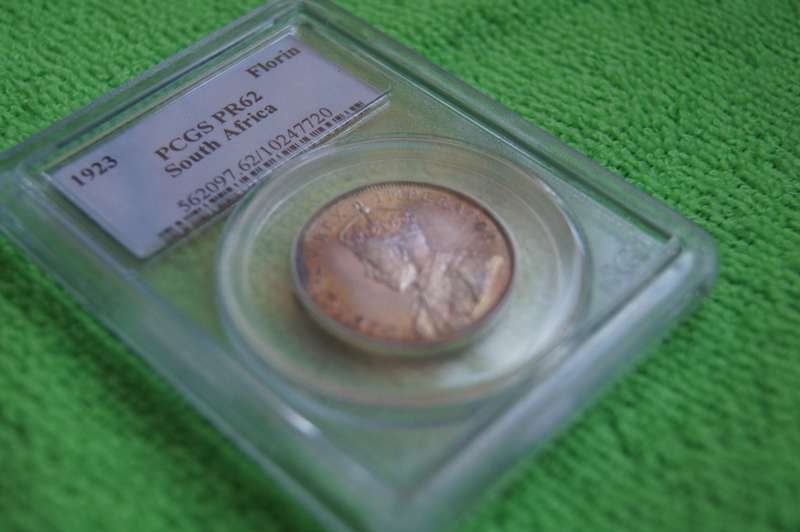 1923 South Africa Florin - PCGS PF62