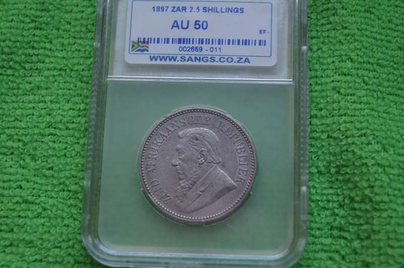 1897 ZAR 2.5 Shillings - SANGS AU50