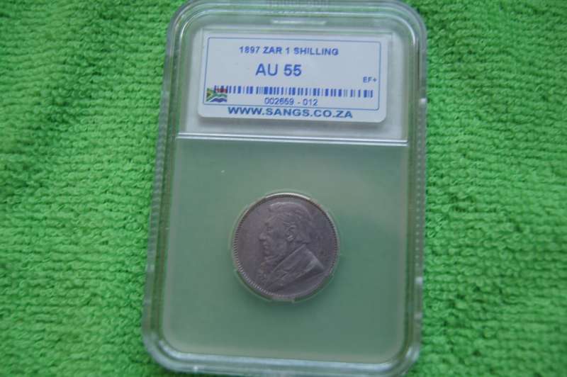 1897 ZAR 1 Shilling - SANGS AU55