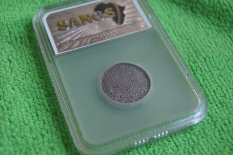 1897 ZAR 1 Shilling - SANGS AU55