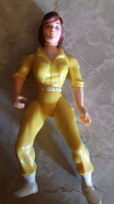 1988 April O'Neil (Blue Stripe on leg) Vintage Figure Teenage Mutant Ninja Turtles