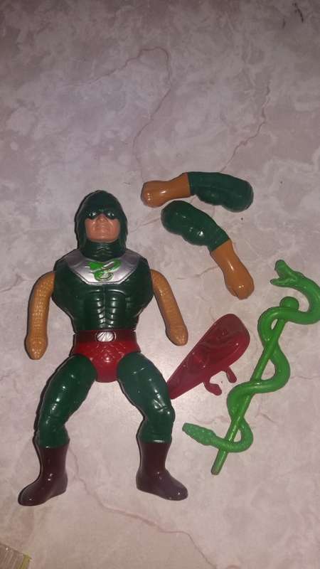 1986 Complete King Hiss of He-Man-Masters of the Universe 1 (MOTU) Vintage Figure