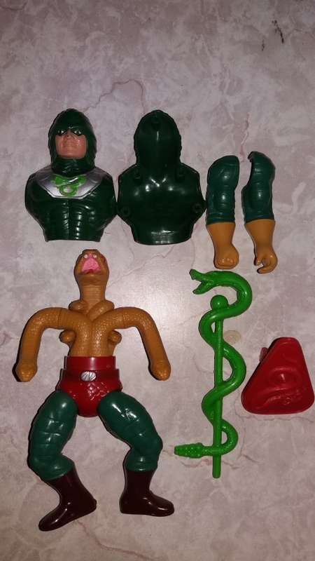 1986 Complete King Hiss of He-Man-Masters of the Universe 8 (MOTU) Vintage Figure