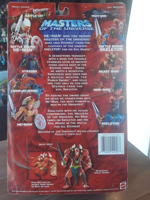 2001 MOC BEAST MAN 200x of He-Man-Masters of the Universe (MOTU)