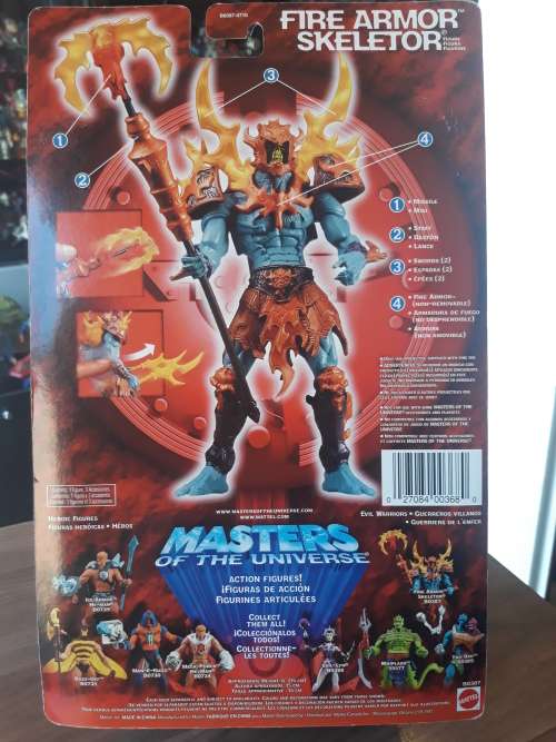 2003 MOC FIRE ARMOR SKELETOR 200x of He-Man-Masters of the Universe (MOTU)