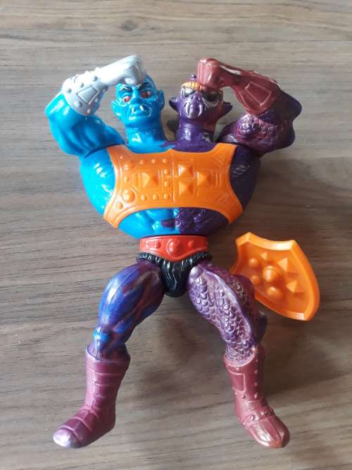 1985 Complete Two Bad of He-Man-Masters of the Universe 87 (MOTU) Vintage Figure