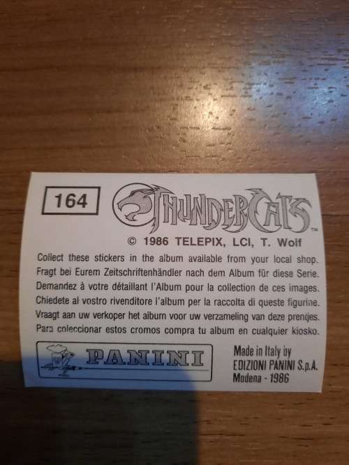 1986 Panini Thundercats Album Sticker #164