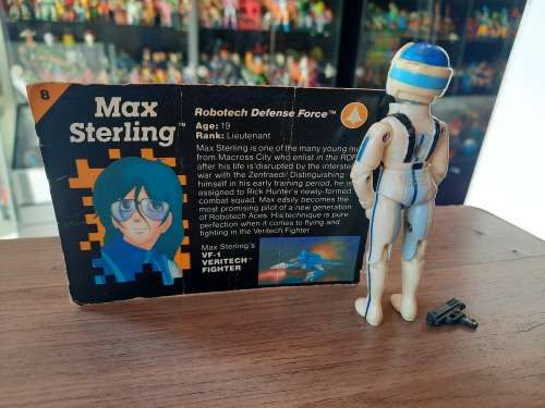 1985 Complete Robotech Max Sterling With Card Cut Out Vintage Figure