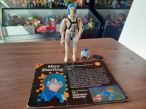 1985 Complete Robotech Max Sterling With Card Cut Out Vintage Figure