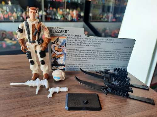 GI Joe 1986 Complete Blizzard With File Card Vintage Figures