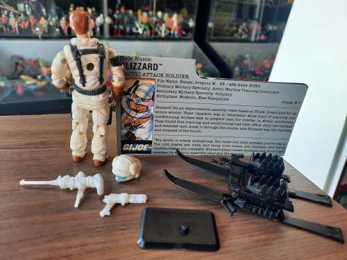 GI Joe 1986 Complete Blizzard With File Card Vintage Figures